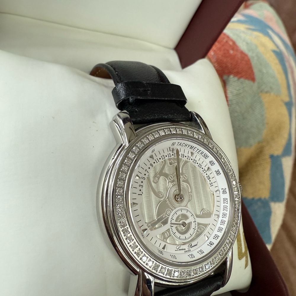 Lucien Piccard Swiss Watch w/ .60 ct Diamonds